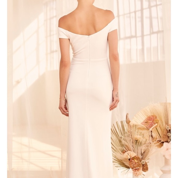 Lulus Off-the-Shoulder Mermaid Gown with Cutout Detail - Picture 2 of 11